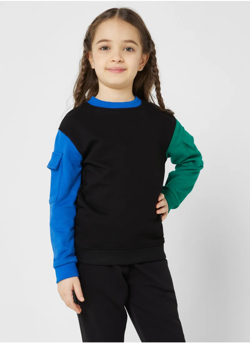 بنياتا Girls Colorblock Sweatshirt