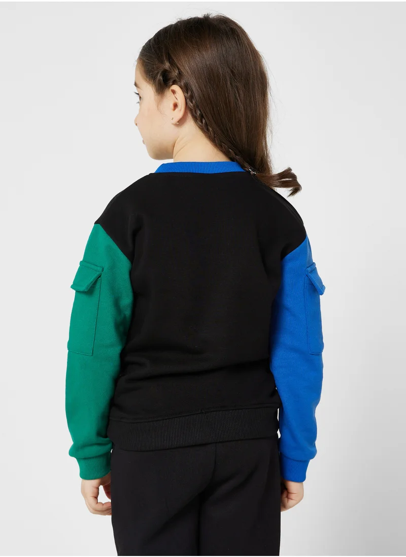 بنياتا Girls Colorblock Sweatshirt
