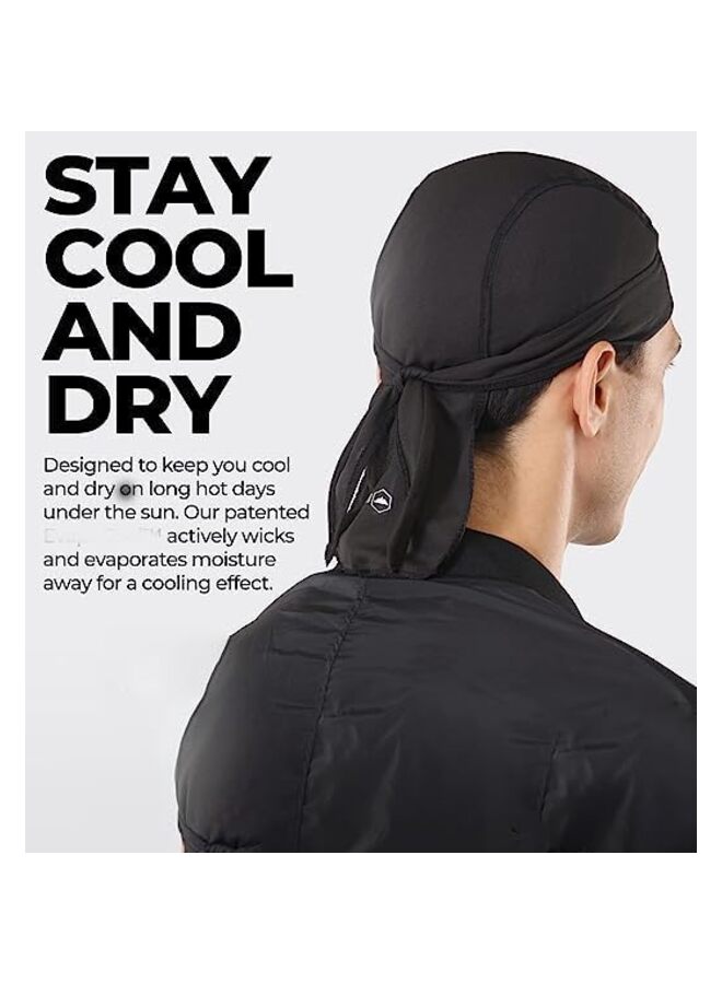 SHOP Cooling Helmet Liner - Do Rag Skull Cap for Men - Head Scarf, Bandana, Head Wrap, Beanie for Motorcycle, Cycling, Sports - Image 3