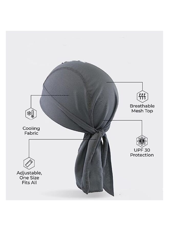SHOP Cooling Helmet Liner - Do Rag Skull Cap for Men - Head Scarf, Bandana, Head Wrap, Beanie for Motorcycle, Cycling, Sports - Image 2