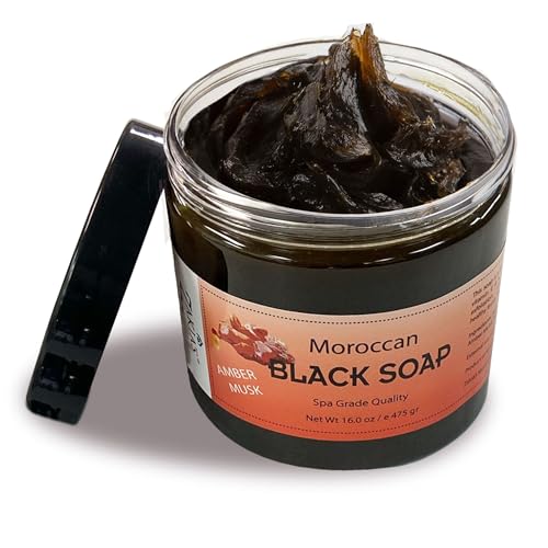 Zakia's Morocco Moroccan Black Soap (Beldi Olive Soap) Argan Oil Unscented, 100% natural, Body Scrub, Pure & Natural, Purifying, Cleansing, exfoliating for Hammam Ritual- 16.0 Oz / 552gr Value Size - Image 1