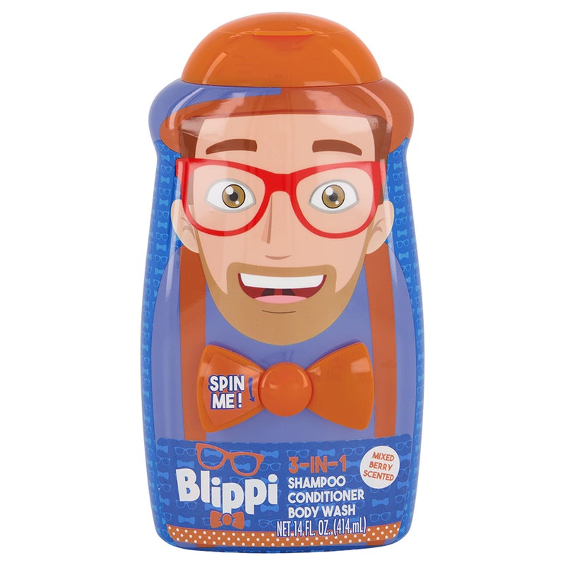 Blippi Taste Beauty 3in1 Kids Bodywash Shampoo and Conditioner 14 Ounces MixedBerry Scent
