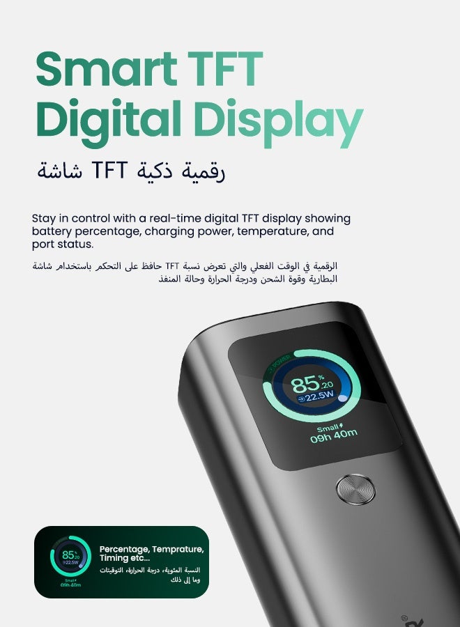 Faster PX165W 20000mAh Power Xtreme Power Bank, 165W Max Output, Built-in 100W USB-C Cable, Dual USB-C + USB-A Ports, Smart TFT Display, PD Fast Charging, Laptop Charger, Travel-Friendly, Safety Protection, Universal Compatibility - Image 5