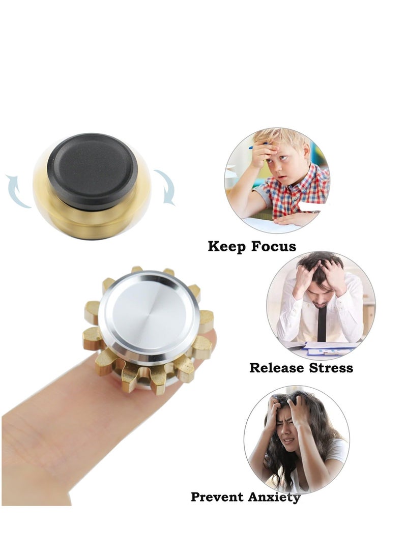 Y&D Copper Gear Toy, Mini Fidget Spinners, Metal Spinner Sensory Toy for Adults, Teens and Kids, Stress Relief Boredom Killing Time Anxiety 3PCS - Image 5