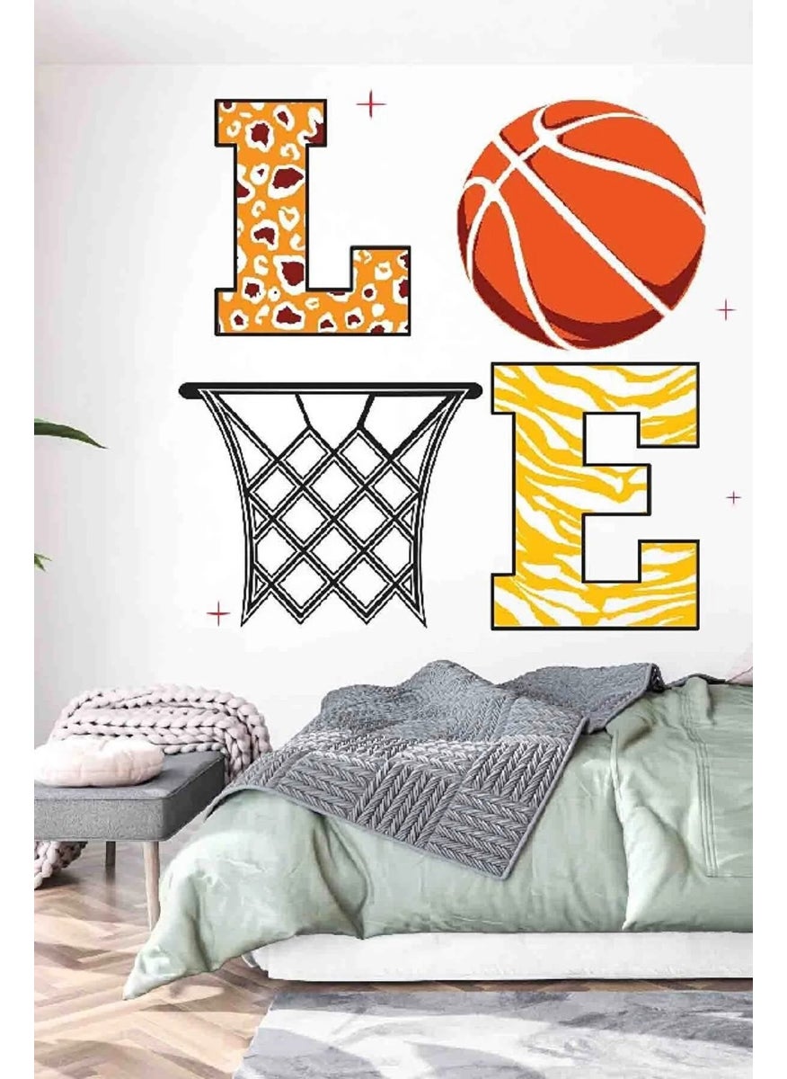 Kt Grup I Love Basketball Themed Wall Sticker  - Image 1