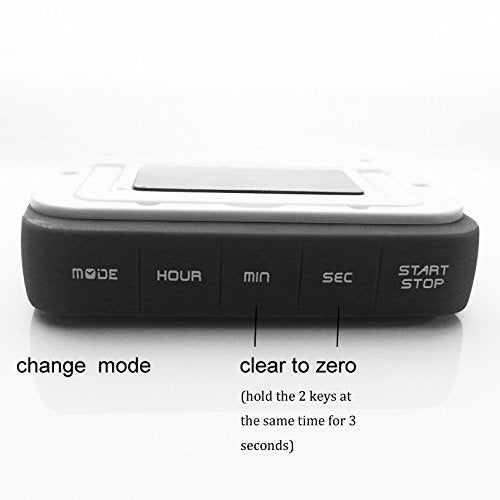 VPAL SATOHA Vpal Digital Kitchen Timer 12 / 24 Hours Alarm Clock With Magnetic Back And Retractable Stand, Large Lcd Display - Image 4