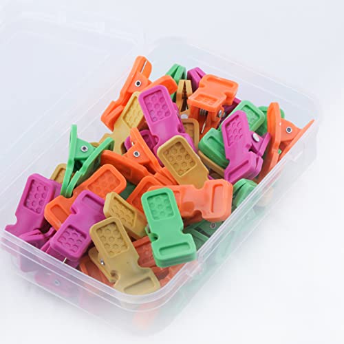 WEWEL Premium Cloth Clips For Drying Clothes-Multipurpose Clothes Pins For Indoor And Outdoor Use-Strong And Durable Clips For Clothes Drying,Hanging, Organizing(Rainbow Clip)(With Storage Box)(60) - Image 1