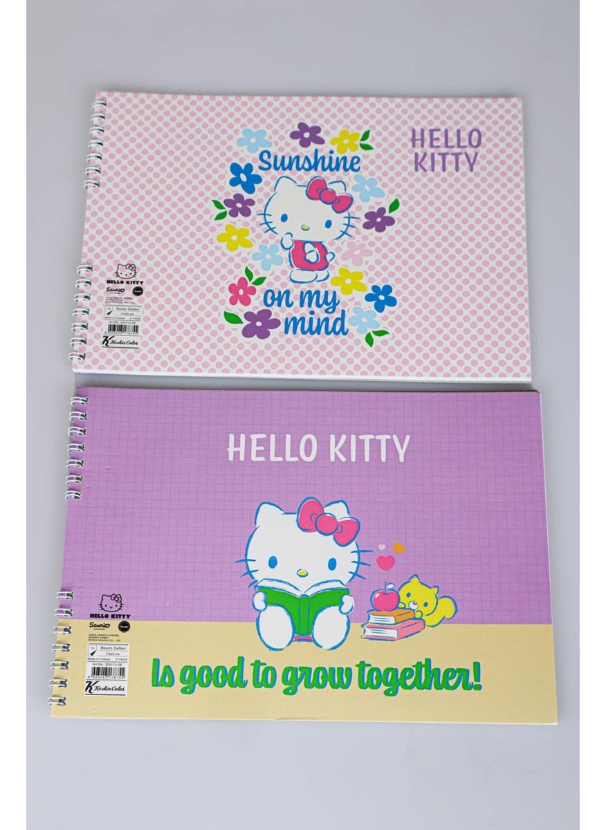 Hello Kitty Licensed "single" Drawing Book with Dekomus 17*24 cm 15 Pages  - Image 1