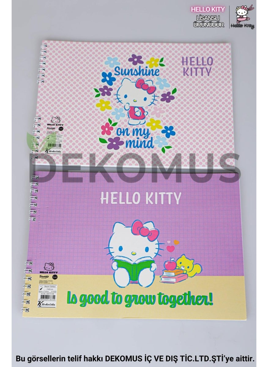 Hello Kitty Licensed "single" Drawing Book with Dekomus 17*24 cm 15 Pages  - Image 2
