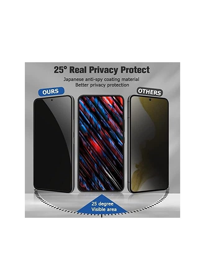 بروماس واقي شاشة زجاجي لهاتف Galaxy S23 وفيلم عدسة الكاميرا، صلابة 9H تغطية كاملة مضادة لبصمات الأصابع يدعم فتح بصمات الأصابع لهاتف Galaxy S23 - Image 3