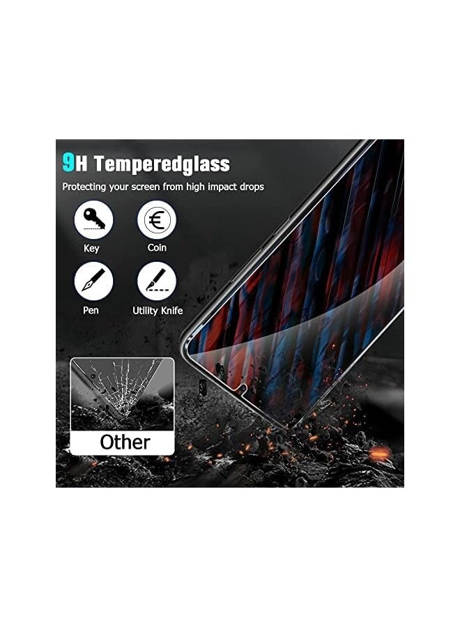 بروماس واقي شاشة زجاجي لهاتف Galaxy S23 وفيلم عدسة الكاميرا، صلابة 9H تغطية كاملة مضادة لبصمات الأصابع يدعم فتح بصمات الأصابع لهاتف Galaxy S23 - Image 4