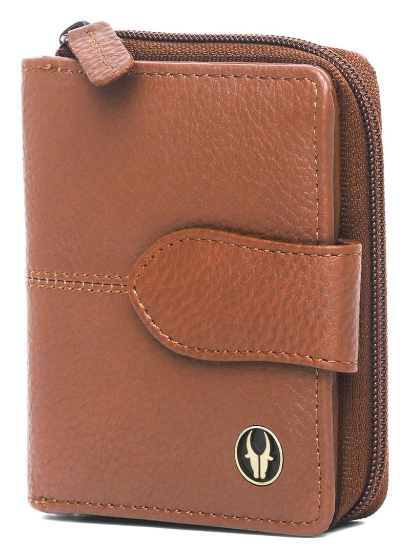Wildhorn Genuine Leather Women’s Wallet – Bi-Fold Clutch with 7 Card Slots, Cash Compartment & Zip Pocket (Walnut) - Image 5