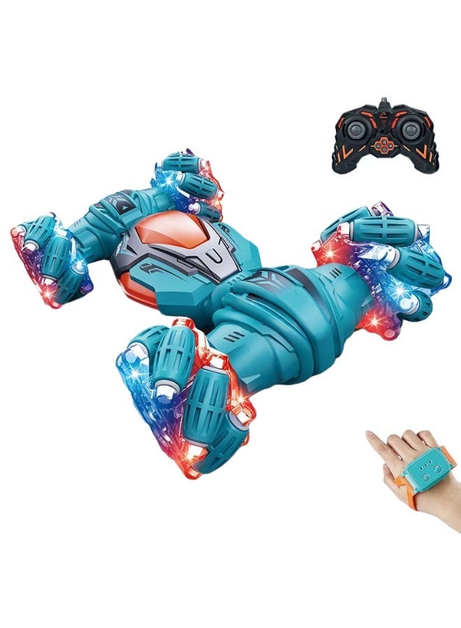 سيارة روبوت تعمل بجهاز تحكم عن بعد وساعة يد، سيارة بتردد 2.4 جيجاهرتز مع وحدة تحكم يدوية وجهاز تحكم عن بعد - Image 4