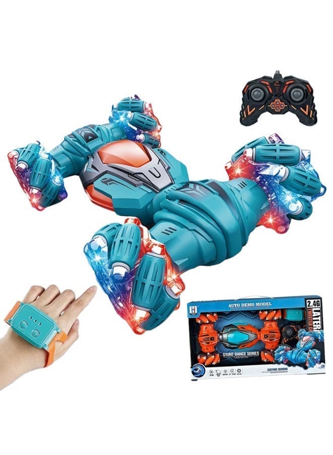 سيارة روبوت تعمل بجهاز تحكم عن بعد وساعة يد، سيارة بتردد 2.4 جيجاهرتز مع وحدة تحكم يدوية وجهاز تحكم عن بعد - Image 1