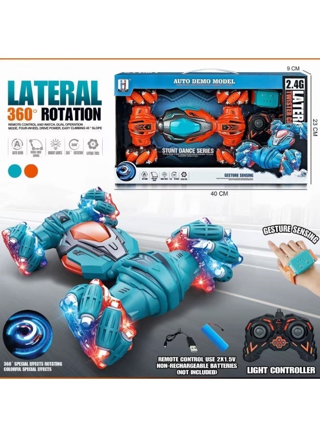 سيارة روبوت تعمل بجهاز تحكم عن بعد وساعة يد، سيارة بتردد 2.4 جيجاهرتز مع وحدة تحكم يدوية وجهاز تحكم عن بعد - Image 2