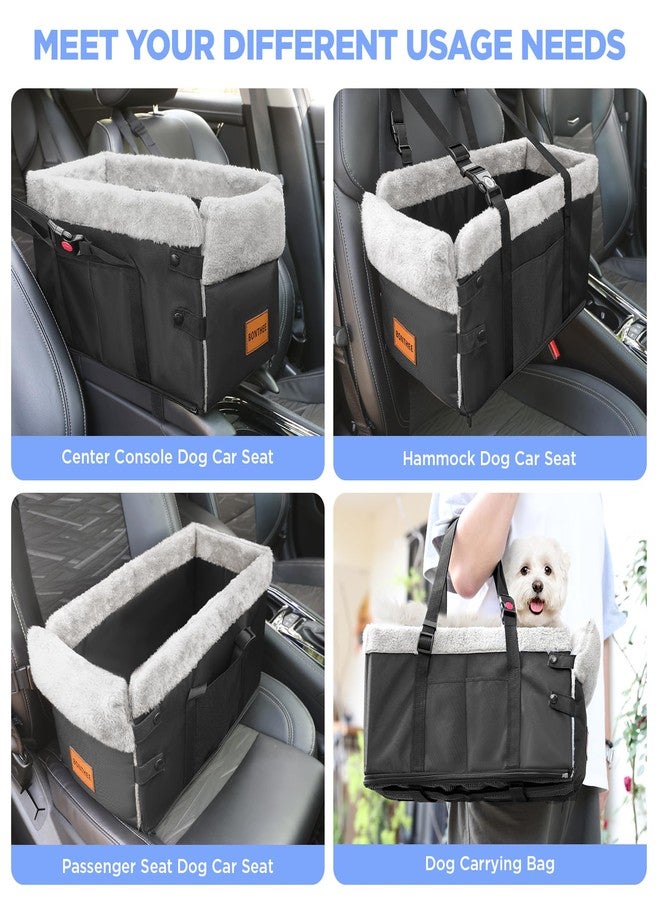 BONTHEE Center Console Dog Car Seat for Small Dogs,Washable Foldable Console Booster Seat for Puppy Car Seat with Safe Protection Hooks Adjustable Straps and Storage Pocket Pet Up to15lbs - Image 5