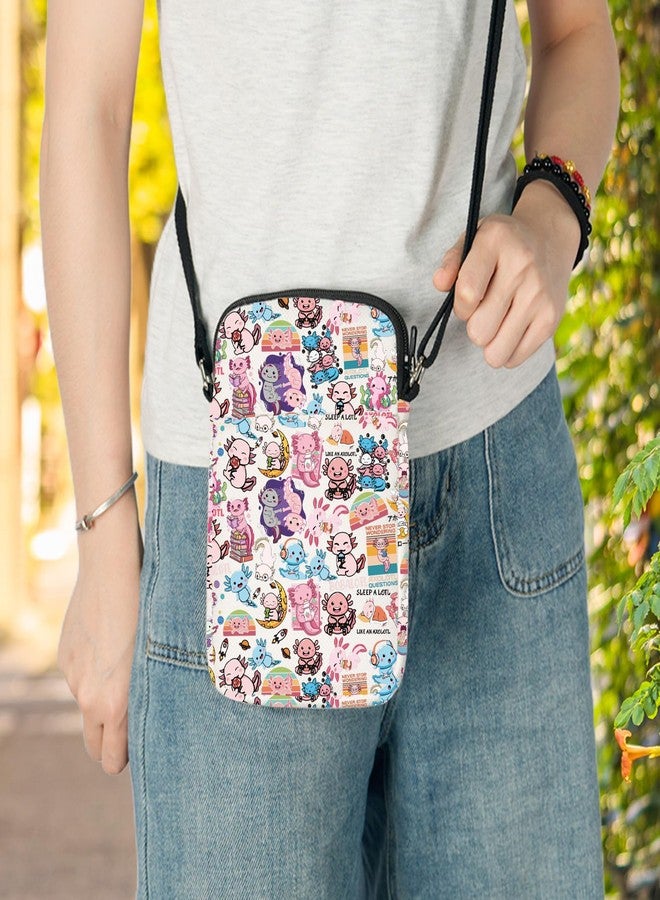 LEVLO Cute Axolotl Crossbody Bag Bobalotl Fans Gift Gamesolotl Lover Shoulder Bag Salamander Merchandise (Axolotl C Bag) - Image 4