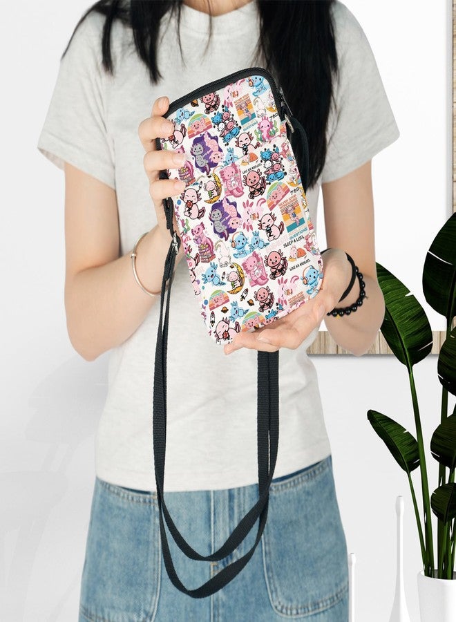 LEVLO Cute Axolotl Crossbody Bag Bobalotl Fans Gift Gamesolotl Lover Shoulder Bag Salamander Merchandise (Axolotl C Bag) - Image 3