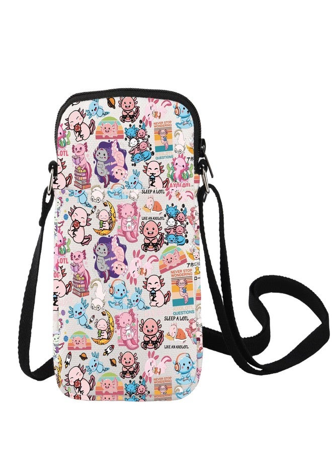 LEVLO Cute Axolotl Crossbody Bag Bobalotl Fans Gift Gamesolotl Lover Shoulder Bag Salamander Merchandise (Axolotl C Bag) - Image 1