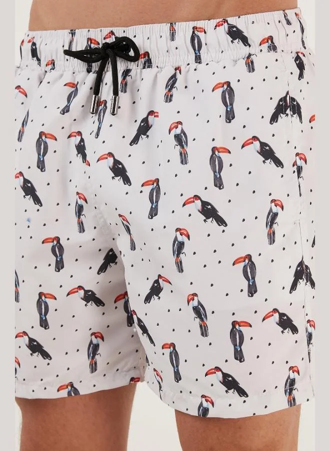 Buratti  Buratti Patterned Swim Shorts Waist Tie Pocket Swimsuit Short Men's SWIMSUIT SHORT 380M465 for Men | Best Price UAE