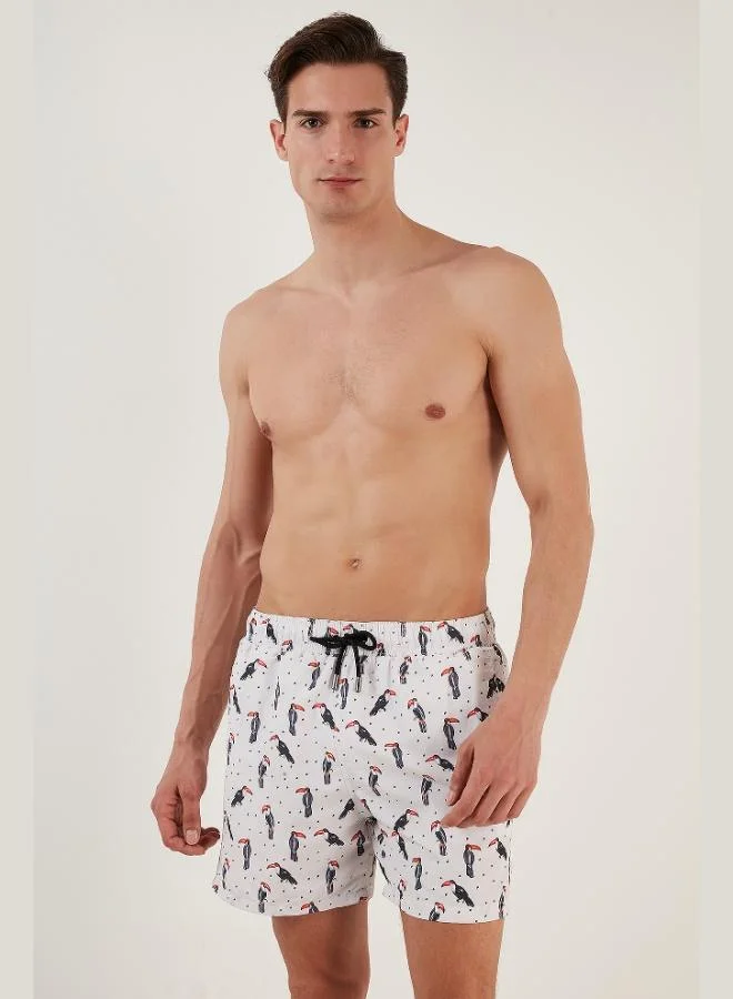 Buratti  Buratti Patterned Swim Shorts Waist Tie Pocket Swimsuit Short Men's SWIMSUIT SHORT 380M465 for Men | Best Price UAE