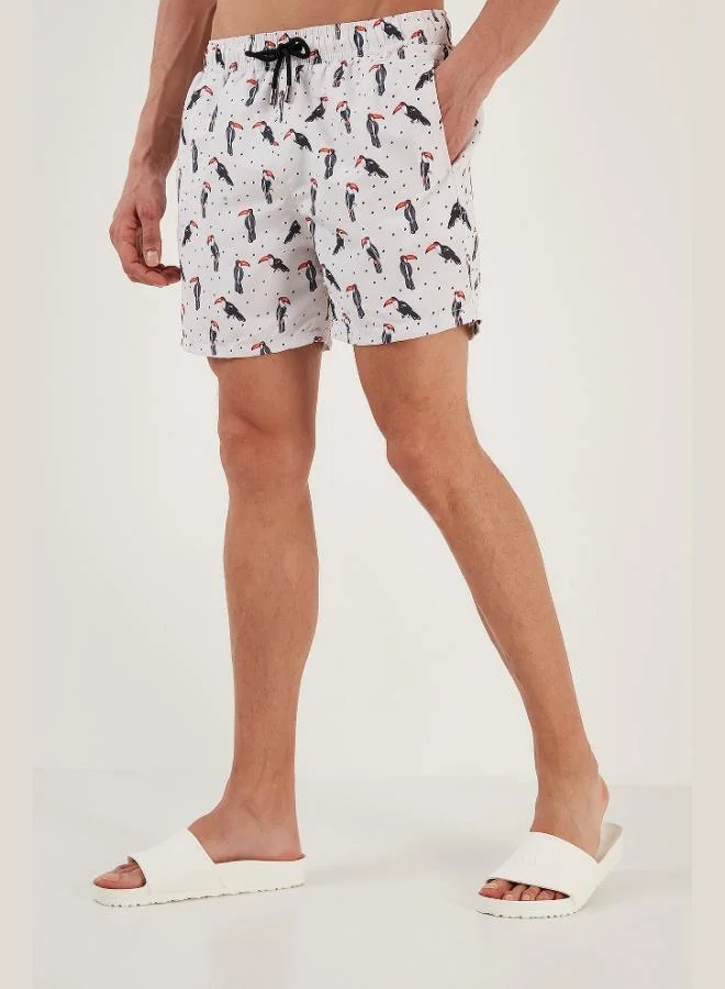 Buratti  Buratti Patterned Swim Shorts Waist Tie Pocket Swimsuit Short Men's SWIMSUIT SHORT 380M465 for Men | Best Price UAE