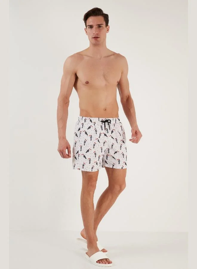 Buratti  Buratti Patterned Swim Shorts Waist Tie Pocket Swimsuit Short Men's SWIMSUIT SHORT 380M465 for Men | Best Price UAE