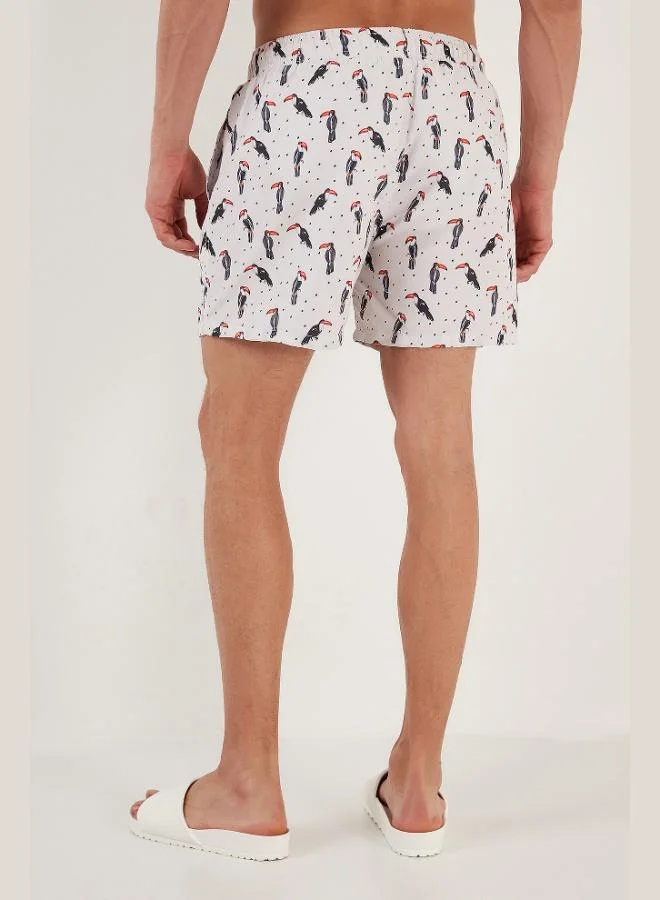 Buratti  Buratti Patterned Swim Shorts Waist Tie Pocket Swimsuit Short Men's SWIMSUIT SHORT 380M465 for Men | Best Price UAE