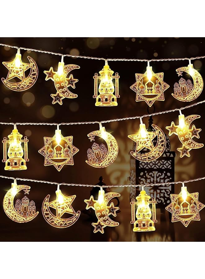 The Bros Ramadan LED Light Star Moon String Lights Ramadan Decorations Eid Mubarak Lights 20LED 3M Led Decor Lights Lantern for Home Outdoor Garden Wedding Birthday Party - Image 1