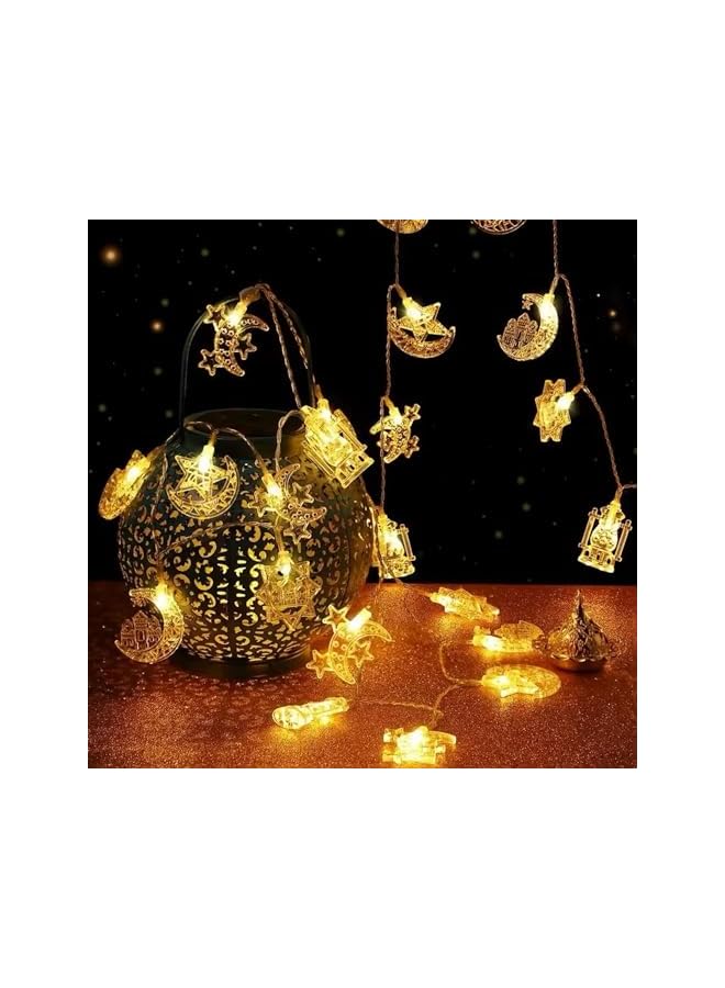 The Bros Ramadan LED Light Star Moon String Lights Ramadan Decorations Eid Mubarak Lights 20LED 3M Led Decor Lights Lantern for Home Outdoor Garden Wedding Birthday Party - Image 5