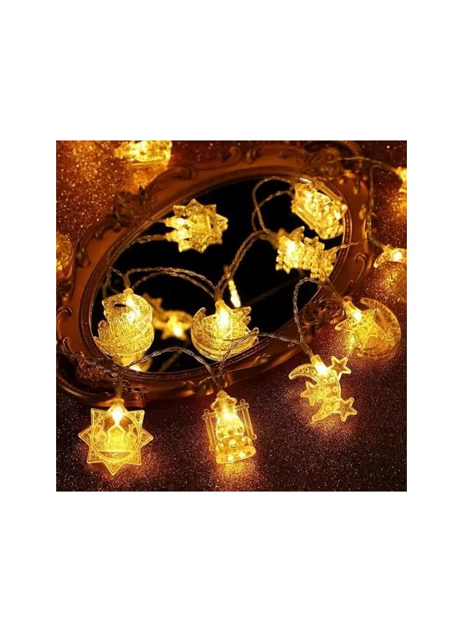 The Bros Ramadan LED Light Star Moon String Lights Ramadan Decorations Eid Mubarak Lights 20LED 3M Led Decor Lights Lantern for Home Outdoor Garden Wedding Birthday Party - Image 4