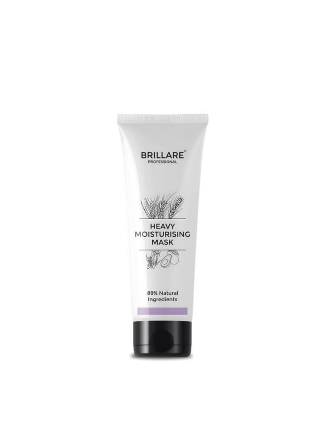 BRILLARE Professional Heavy Moisturising Mask | Repairs Dry & Damaged Hair | Combats Frizz & Scalp Dryness | Makes hair Smooth & Manageable | For Men & Women (125 g)  - Image 1