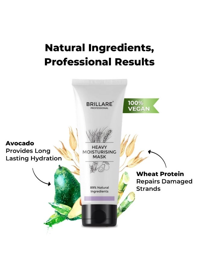 BRILLARE Professional Heavy Moisturising Mask | Repairs Dry & Damaged Hair | Combats Frizz & Scalp Dryness | Makes hair Smooth & Manageable | For Men & Women (125 g)  - Image 5