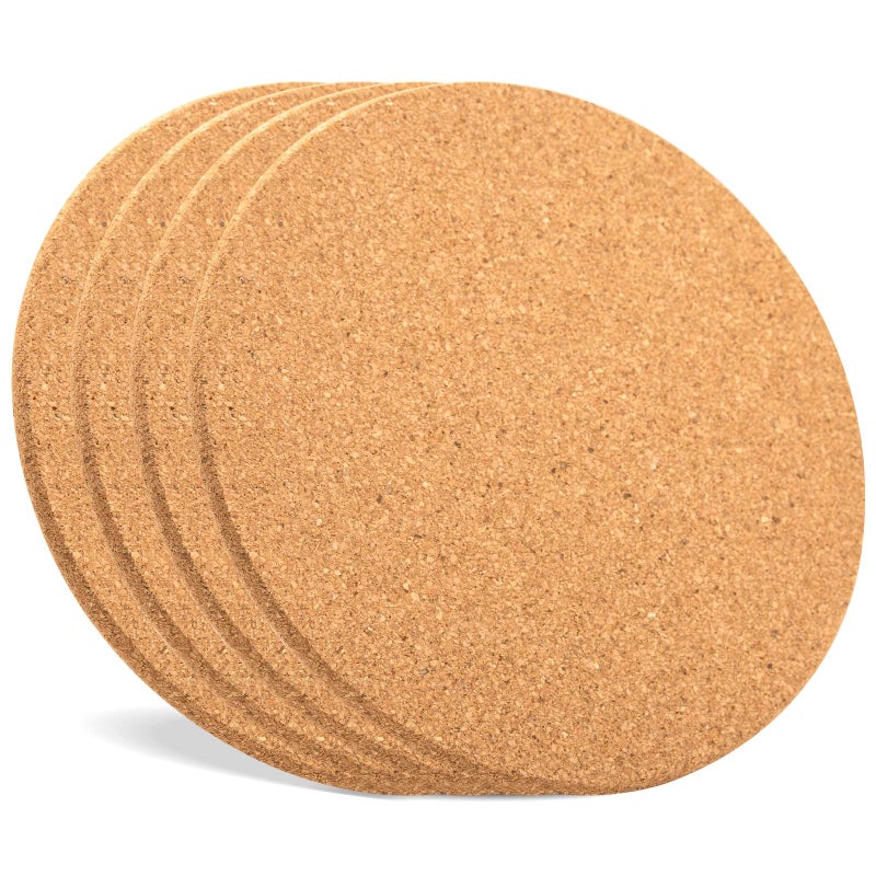 Cork Trivets for Hot Dishes Pots and Pans Pot Holders for Kitchen 8 Inches 4 Pack Hot Pads Thick Heat Resistant Mats Protect Countertop Coaster Trivet Home Essentials Rustic Farmhouse Decor
