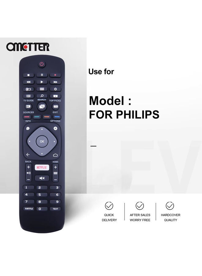 OMETTER جهاز تحكم عن بعد لتلفاز PHILIPS HOF16H303GPD24 NETFLIX Fernbedienung 398GR08BEPHN0011HL ل 43PUS6262/12 - Image 2