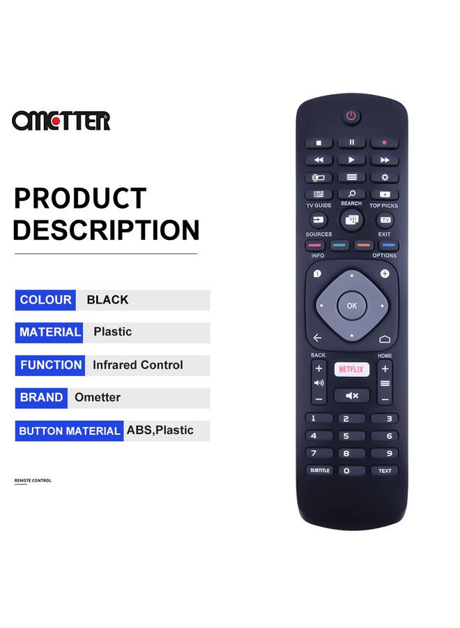 OMETTER جهاز تحكم عن بعد لتلفاز PHILIPS HOF16H303GPD24 NETFLIX Fernbedienung 398GR08BEPHN0011HL ل 43PUS6262/12 - Image 3