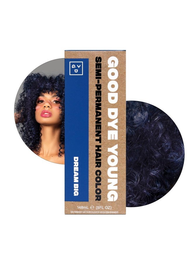 Good Dye Young Good Dye Young Semi-Permanent Hair Color, Vegan and Cruelty-Free Blue Hair Dye, Last up to 24 Washes, Non-Damaging Conditioning Hair Color (5FL OZ, Dream Big)  - Image 1