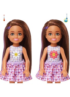 Mattel BARBIE Barbie Chelsea Dolls and Accessories, Color Reveal Doll, Picnic Series  - Image 2
