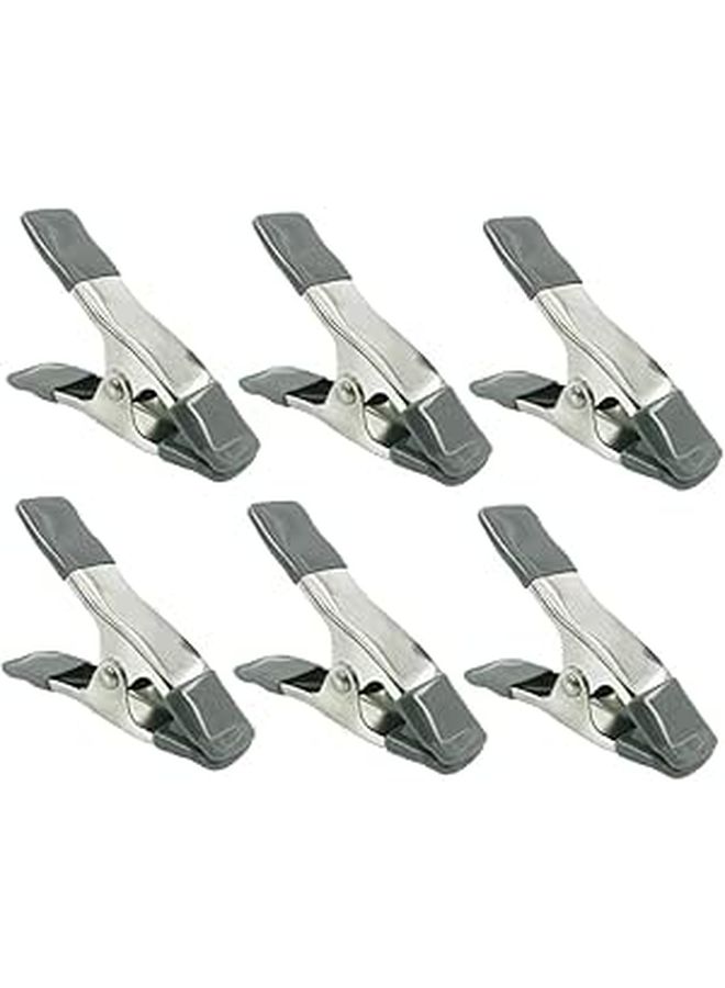 6 Pack 4 Inch Heavy Duty Iron Spring Clamp for Photography Canvas Muslin Background Support - Image 1