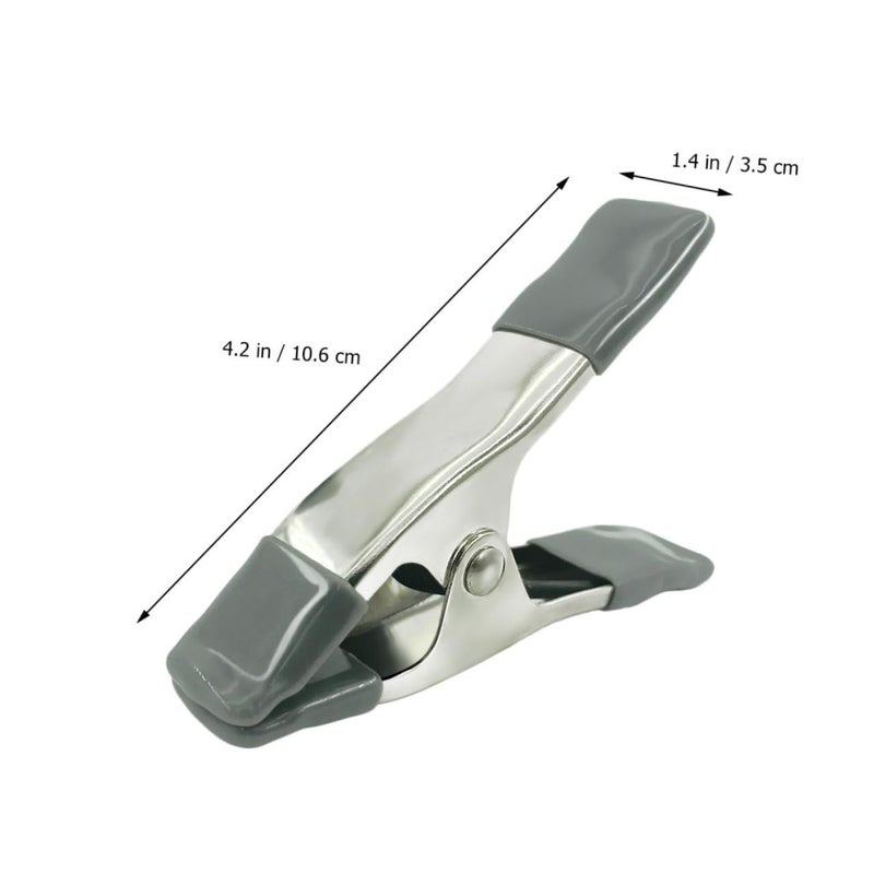 6 Pack 4 Inch Heavy Duty Iron Spring Clamp for Photography Canvas Muslin Background Support - Image 3