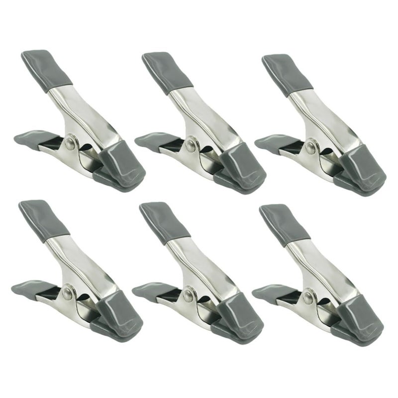6 Pack 4 Inch Heavy Duty Iron Spring Clamp for Photography Canvas Muslin Background Support - Image 2