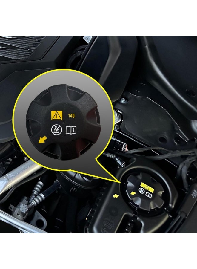 17117639020 17117521071 Radiator Expansion Tank Cap, Coolant Reservoir Cap Compatible with 2006-2025 BMW 128i 320i 328i 330i 335i 530i 540i 640i 740i 840i X1 X3 X4 X5 X6 X7 Z4 ActiveHybrid 3 5 7 etc - Image 2