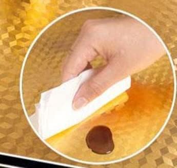 Ad Fresh 2 m Aluminium Foil Stickers, Oil Proof, Kitchen Backsplash Wallpaper Self-Adhesive Wall Sticker (Golden, 60 cm x 300 cm (3 Meter)) - Image 5