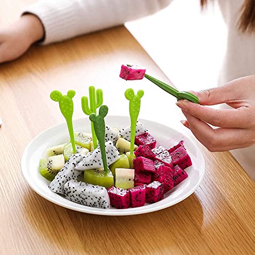 Street27® 10Pcs Cute Animal Bento Forks - Dessert & Cake Forks (6pcs Cactus) - Image 2