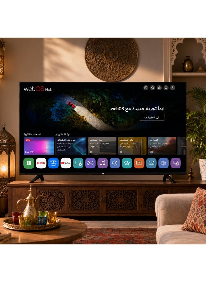 ال بي تلفزيون ذكي 75 بوصة بنظام WEBOS بدقة 4K UHD بدون إطار مع تقنية دولبي وبلوتوث 5.0 و3 منافذ HDMI و2 منفذ USB للاستخدام المنزلي - Image 5