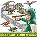 Oriate 12PCS Dinosaur Capture Fencing Accessories Playset Plastic Dinosaur Cage Fence Toys for Dino Fans Suitable for Dinosaur World Figures Educational Easter Gifts for Kids n Toddler - Image 4