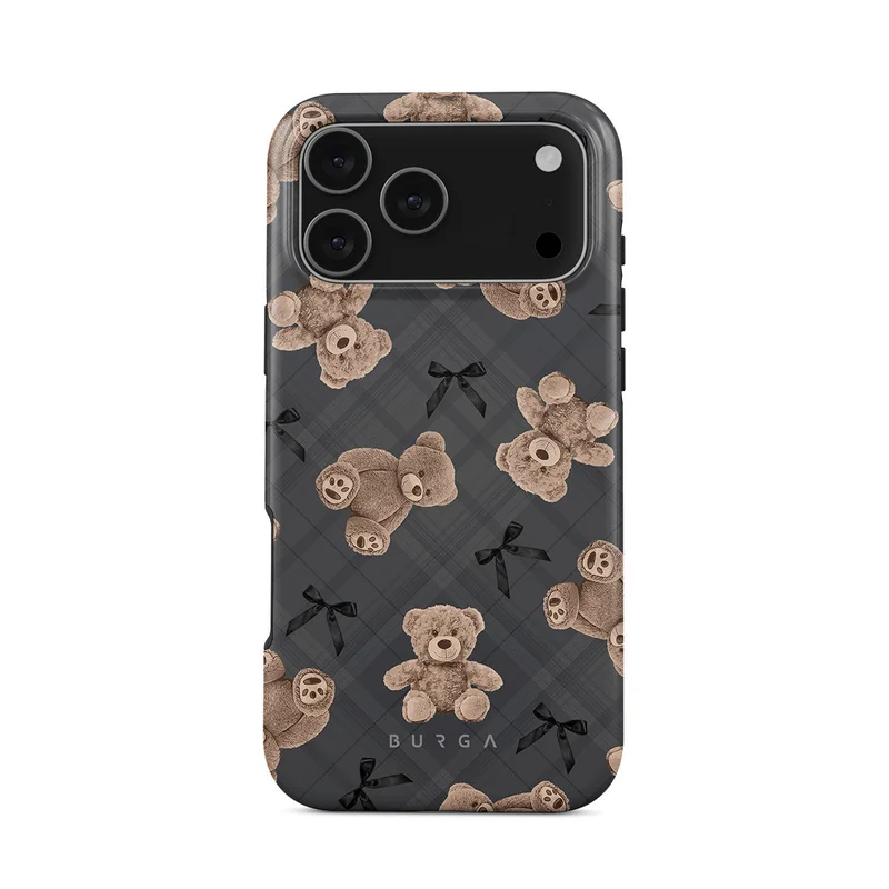 BURGA iPhone 17 Pro Max BFF Teddy Premium Case Compatible with Hybrid Dual-Layer Hard Shell + Silicone Protection - Scratch-Resistant Shockproof Mobile Cover