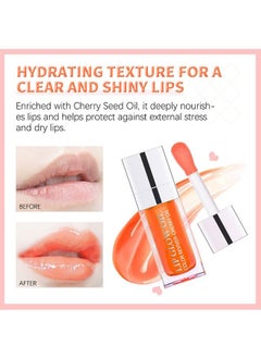 ibcccndc Lip Glow Oil Hydrating Texture For A Clear And Shiny Lips 004 Coral  - Image 2