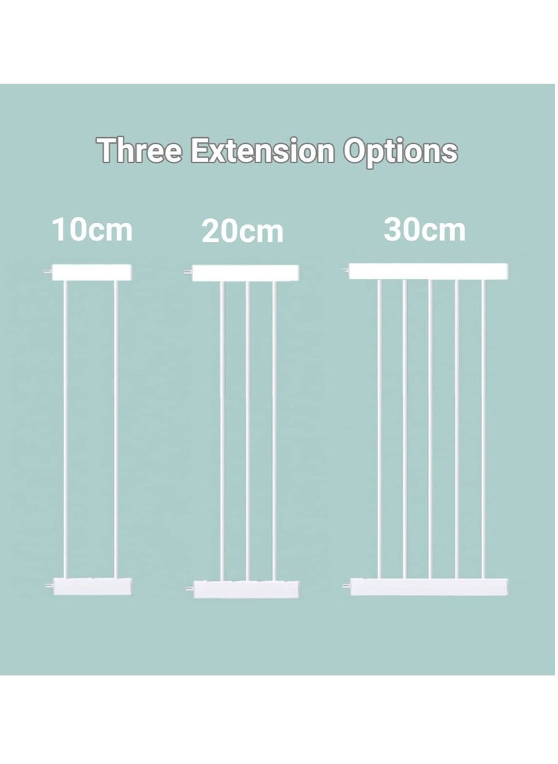 SKY-TOUCH Auto-Close Safety Baby Gate, Extra Wide Child Gate with 30 cm Extension Kit, Maximum Suitable for 114 cm, Baby Gates for Stairs and Doorways, Easy Install  - Image 3