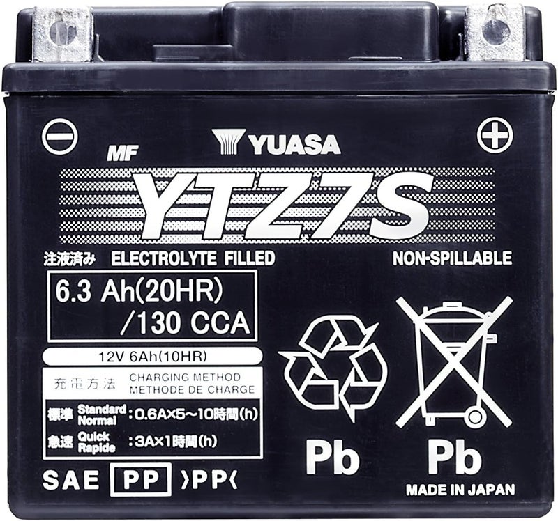 Yuasa YTZ7S 12V 130 CCA High Performance Maintenance Free AGM VRLA Motorbike Battery - Image 2